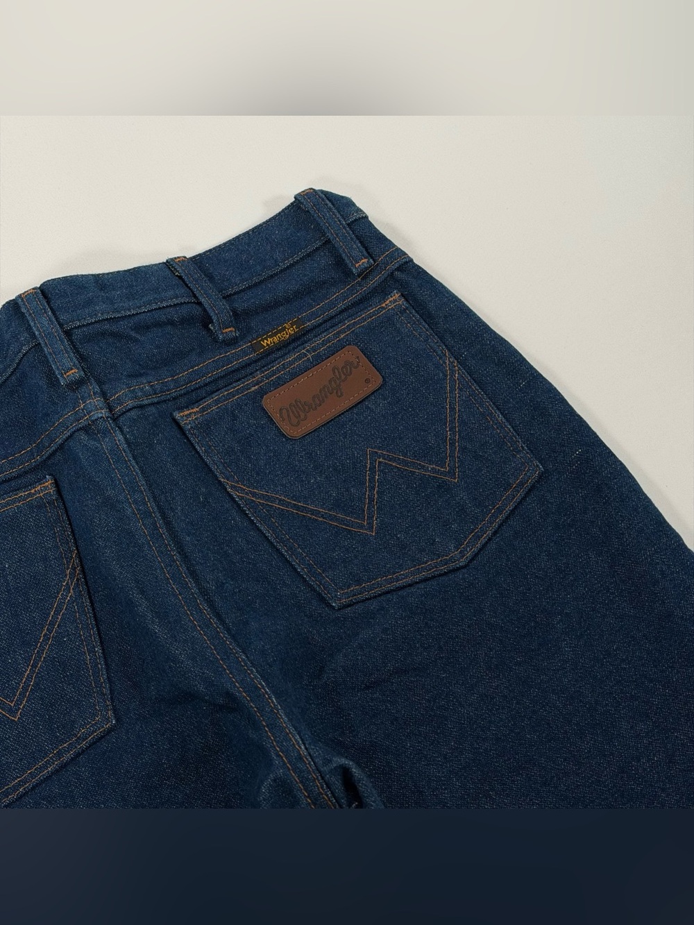 Wrangler 935NAV Cowboy Cut Bootcut Jeans Mens 31x36 Dark Blue Rigid 100% Cotton - Picture 8 of 12